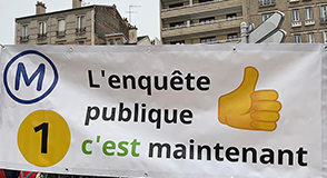 Enquête publique pour le prolongement de la ligne 1 du métro jusqu'à Val de Fontenay : la mobilisation a payé.