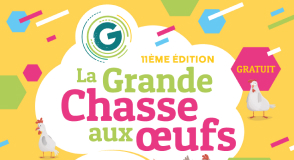 Samedi 8 avril, les enfants à partir de 2 ans ont rendez-vous au parc du Grand Godet (Villeneuve-le-Roi) pour une grande chasse aux œufs. Trouvez les 5 oeufs magiques pour remporter un des "giga lapins" en chocolat !